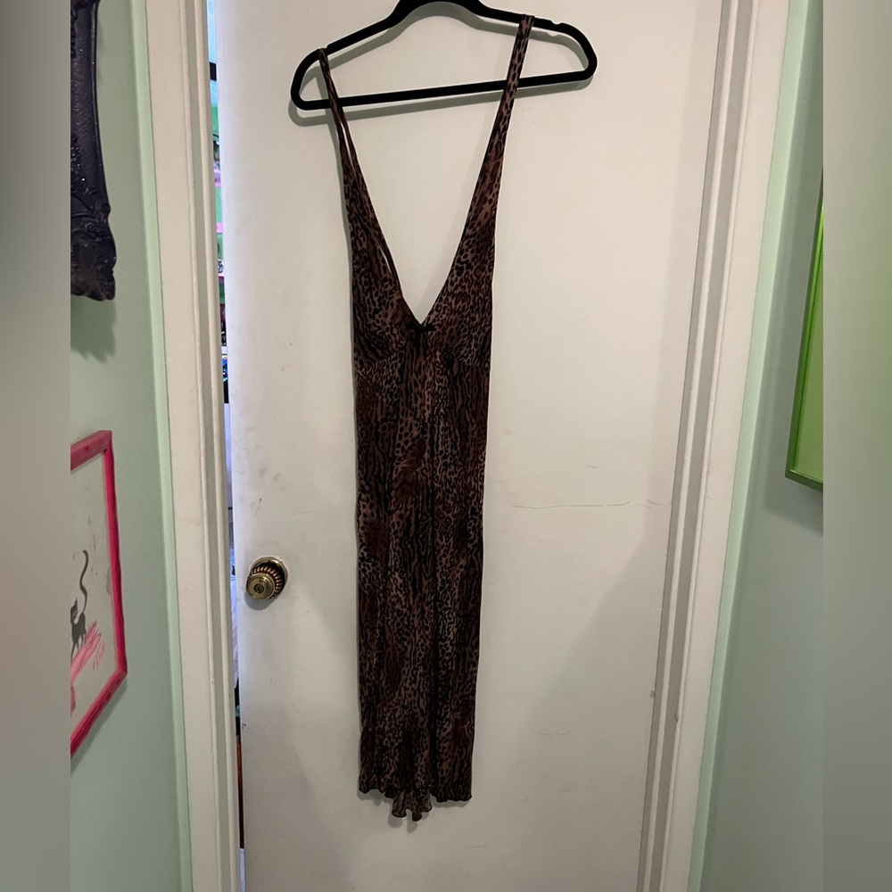 Betsey Johnson leopard jersey dress🐆